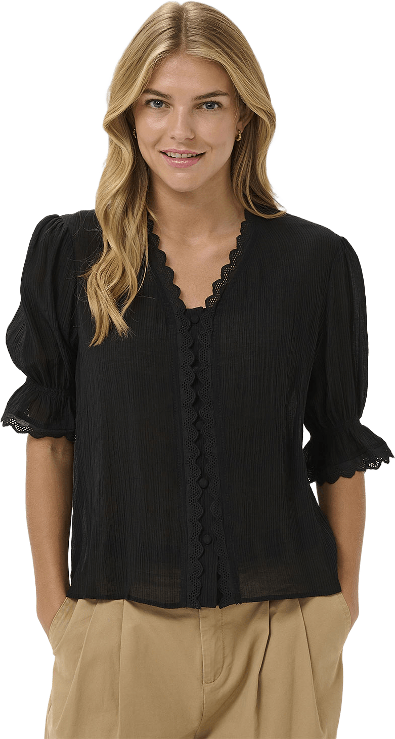 KristelSZ Shirt, från Saint Tropez, i färgen Black.