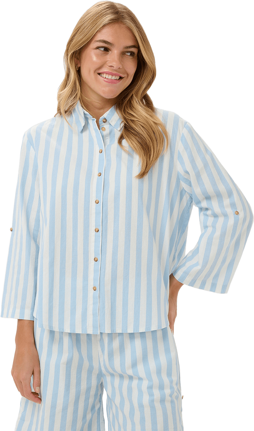 Zalinda SZ Shirt, från Saint Tropez, i färgen Skyway Ice Stripe.