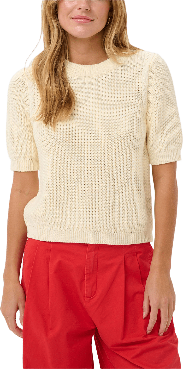 PiliaSZ SS Pullover, från Saint Tropez, i färgen Creme.