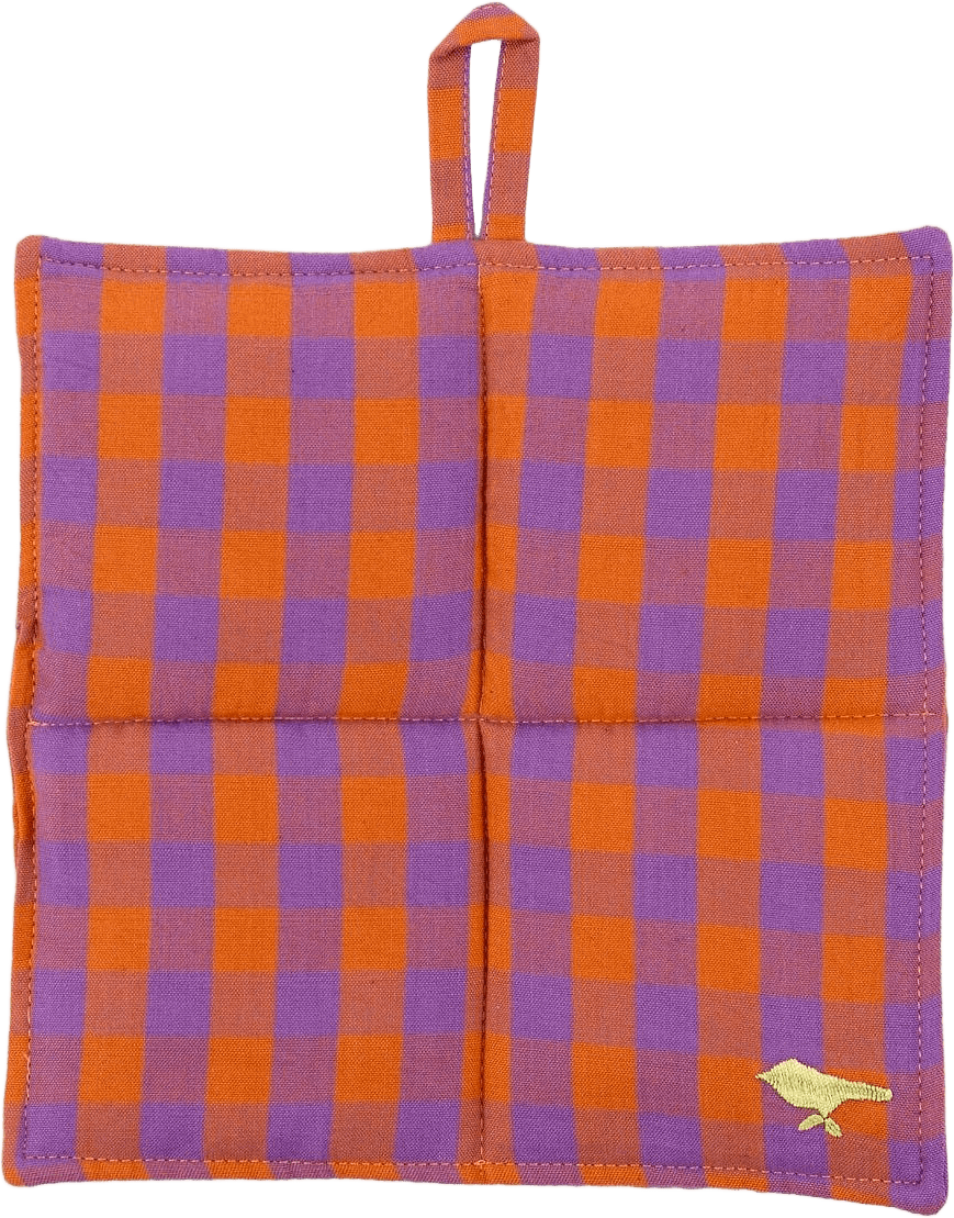 Nina grytlapp, orange/lila, från A World of Craft, i färgen Orange/Lila.