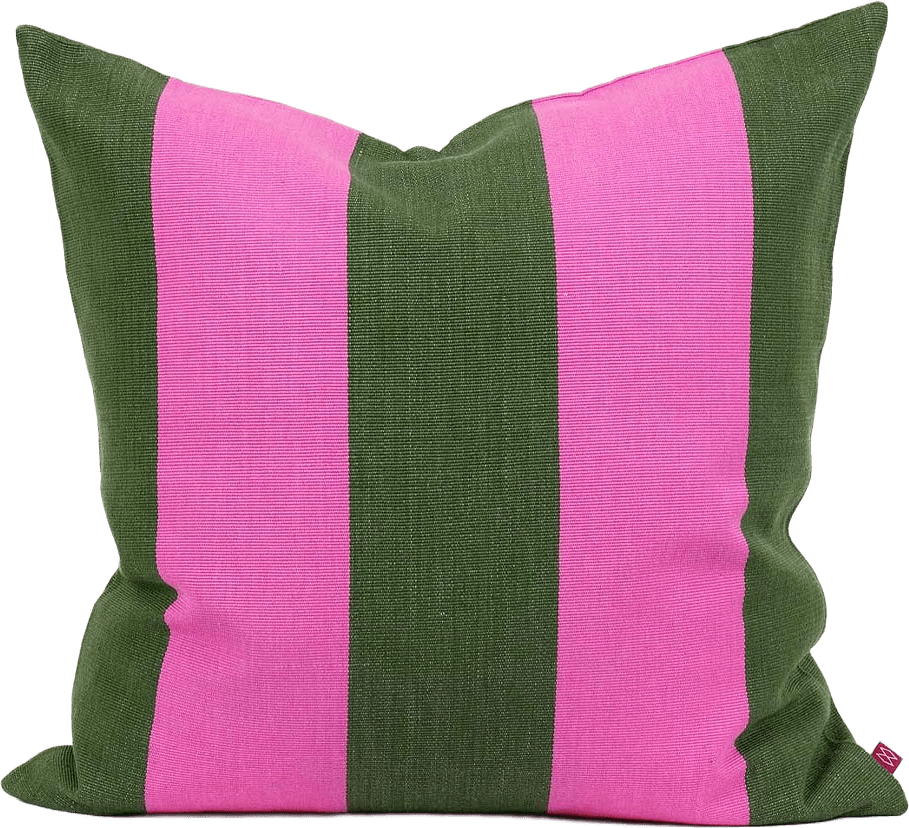 Fifi kuddfodral 50x50, grön/rosa, från A World of Craft, i färgen Grön/Rosa.
