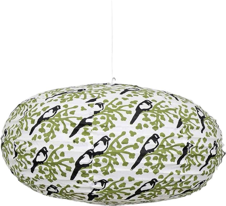 Pica pica oval lampskärm, från A World of Craft, i färgen Grön/Svart.