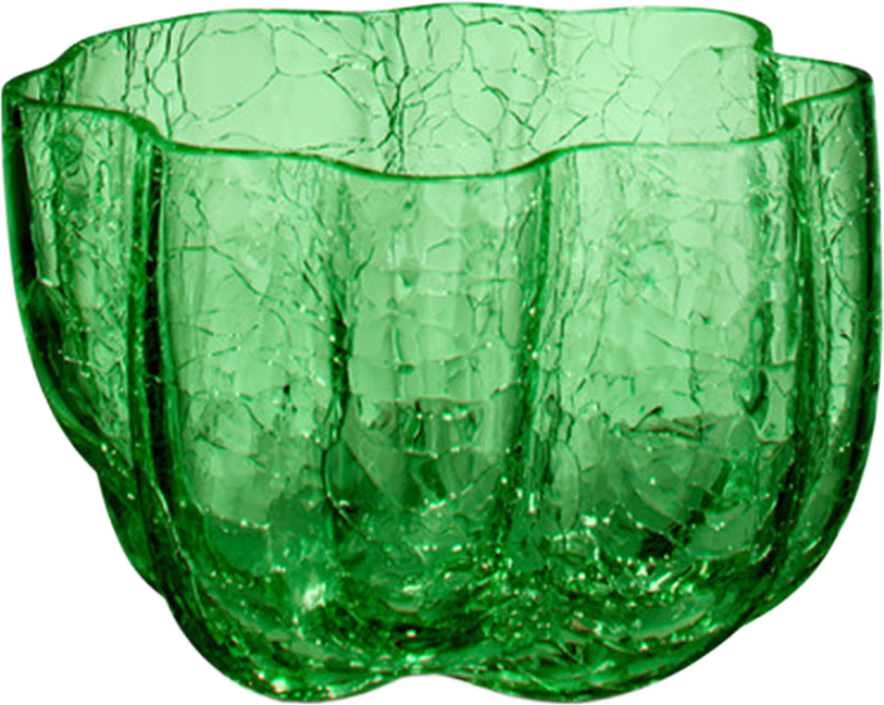 Ljuslykta Crackle 58 mm mörkgrön, från Kosta Boda, i färgen Mörkgrön.