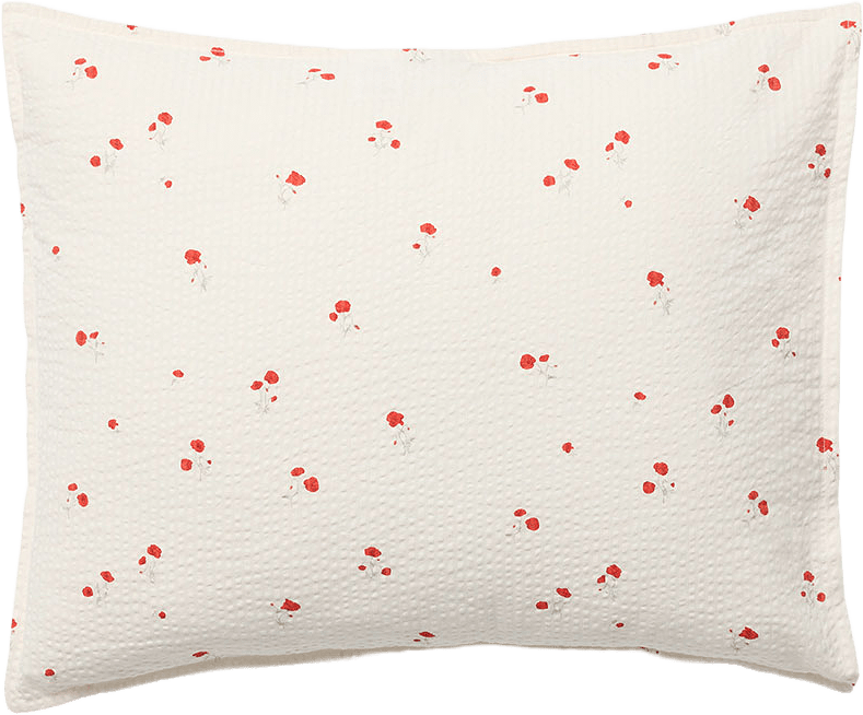 Poppy Seersucker Pillowcase 50x60 cm, från Garbo&Friends, i färgen Poppy.