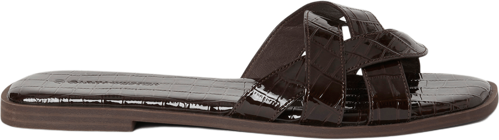 Slip in-sandaler, från Carin Wester, i färgen Dark Brown Croc.