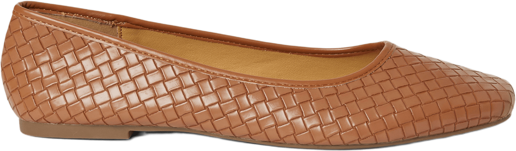 Flätade ballerinaskor, från Carin Wester, i färgen Tan.