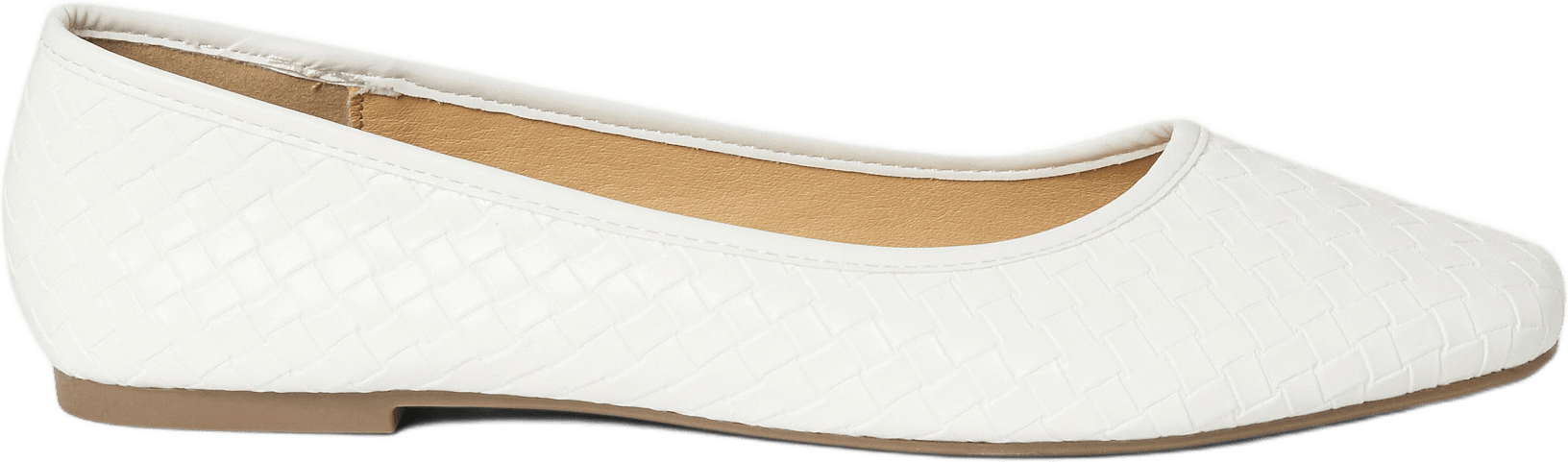 Flätade ballerinaskor, från Carin Wester, i färgen White.