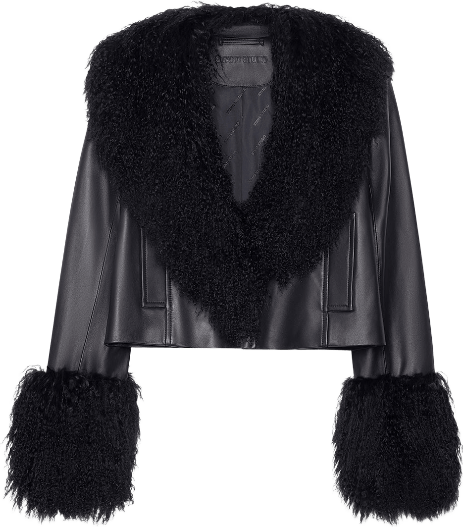 Mim Jacket, från STAND STUDIO, i färgen Black/Black.