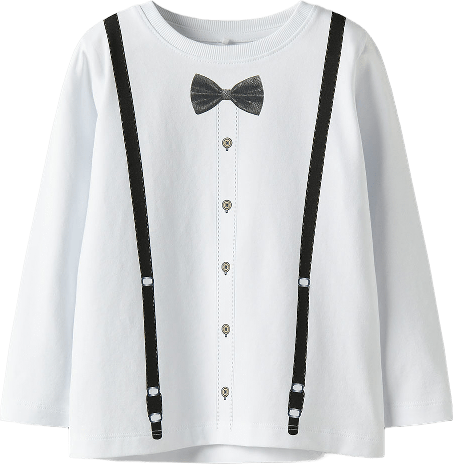 NMMRYDER Långärmad t-shirt, från Name It, i färgen Bright White.