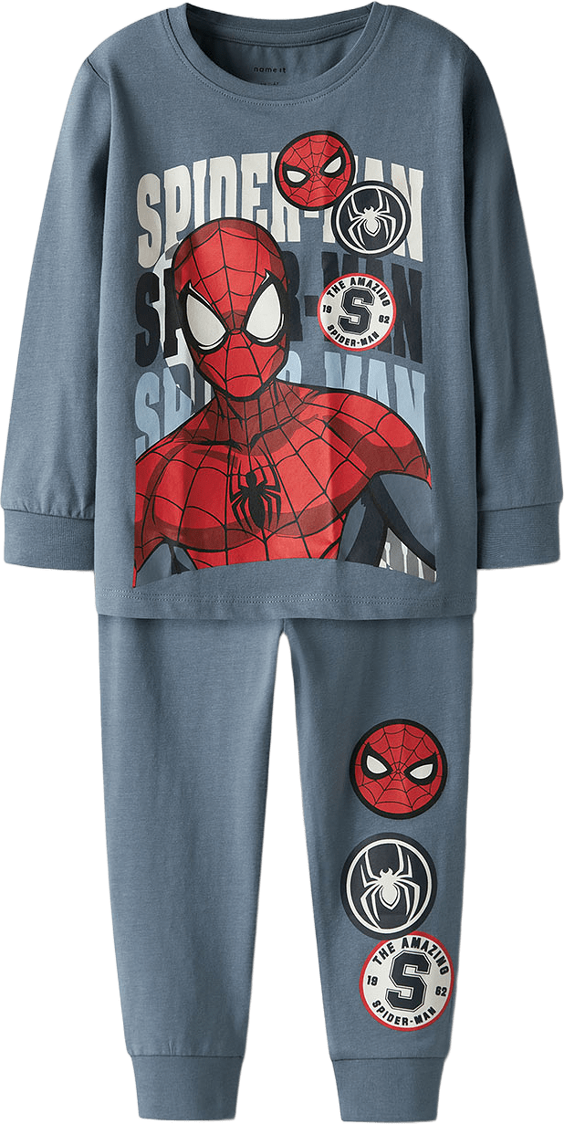 NMMOCTI Pyjamas SPIDERMAN, från Name It, i färgen Flint Stone.