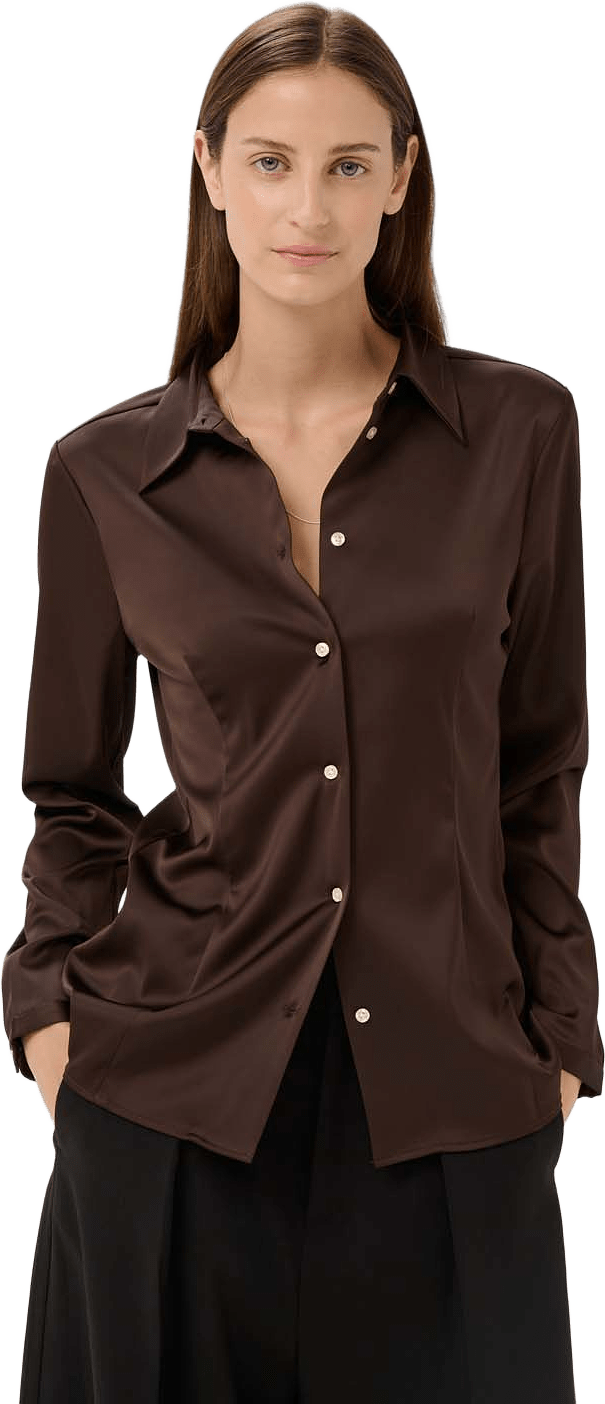 LAKEIW SHIRT, från Inwear, i färgen Coffee Bean.