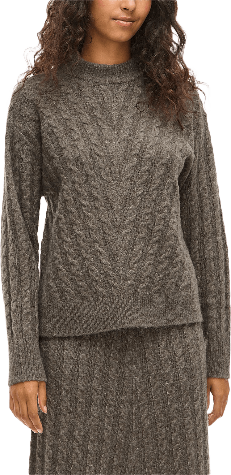 VIRELLI Stickad topp, från Vila, i färgen Falcon Melange.