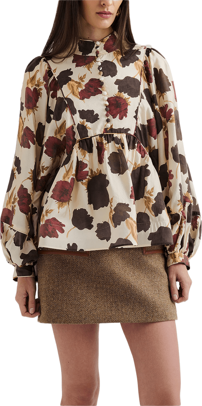 Malina Pemilla Blouse, från Malina, i färgen Wine Peony.