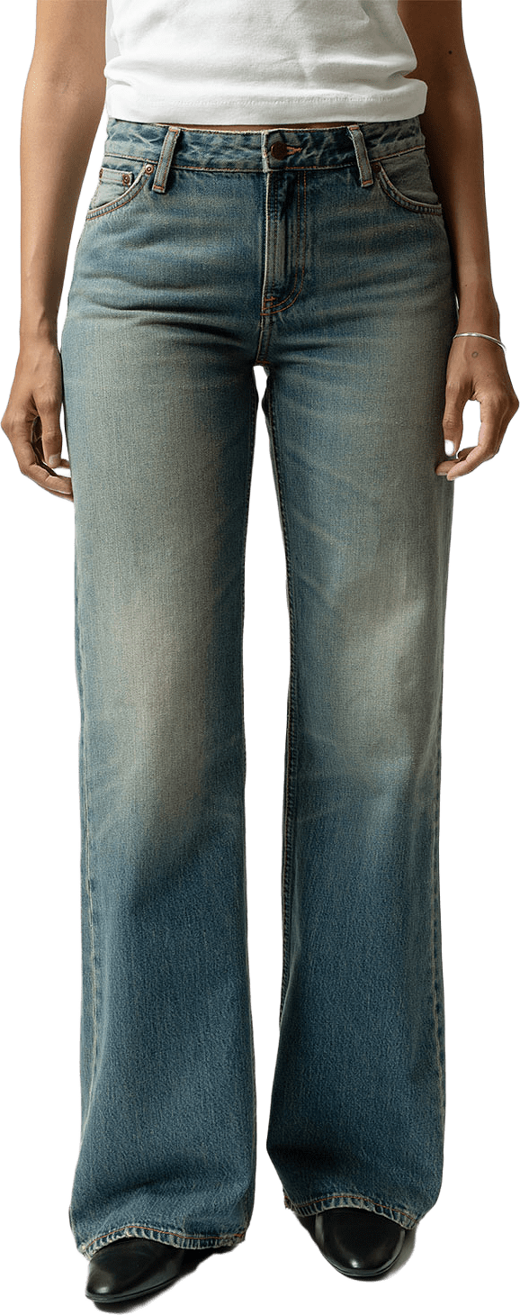 Wide Heidi Golden Drift, från Nudie Jeans, i färgen Golden Drift.