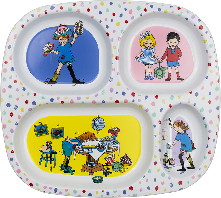 Pippi Födelsedag, Facktallrik, från PIPPI, i färgen Multi.