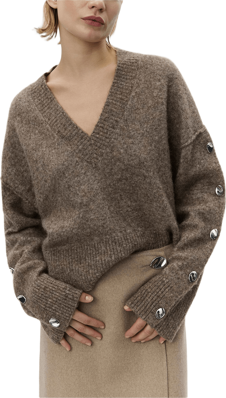 Solange - Cozy Days Jumper, från DAY Birger et Mikkelsen, i färgen Wren Melange.