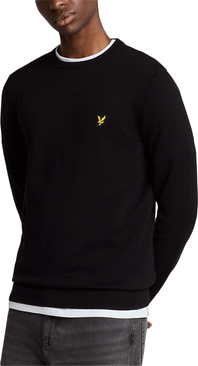 Cotton Crew Neck Jumper, från Lyle & Scott, i färgen Jet Black.