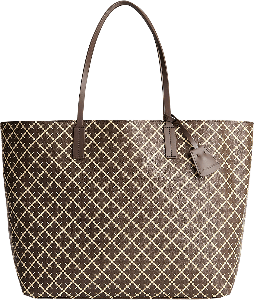 Abi mönstrad toteväska, från By Malene Birger, i färgen Warm Brown.