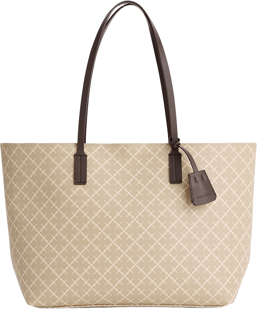 Abigail mönstrad toteväska, från By Malene Birger, i färgen Feather.