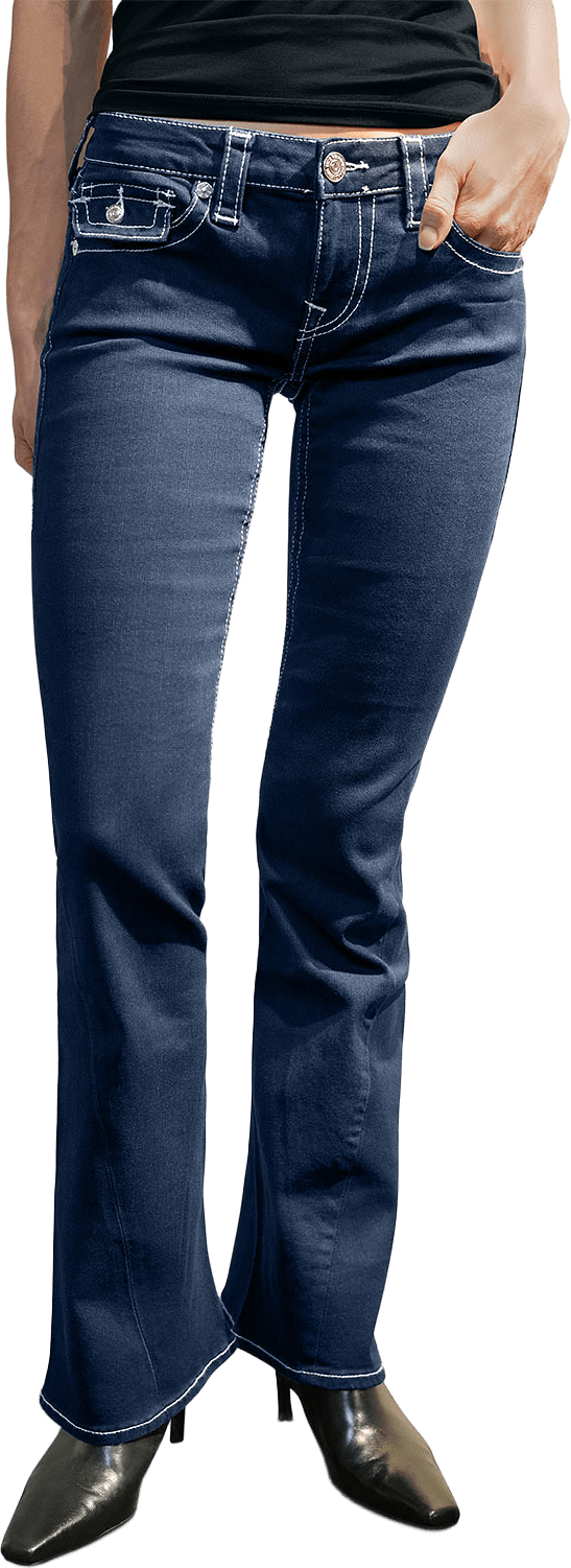 JOEY LR FLARE FLAP, från True Religion, i färgen Indigo Rinse.