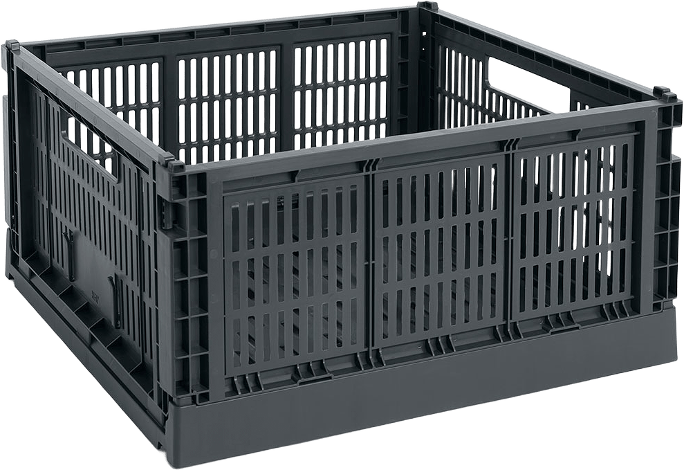 HAY Colour Crate Large Square Charcoal, från HAY, i färgen Charcoal.