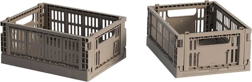 HAY Colour Crate Mini Set of 2 Warm grey, från HAY, i färgen Warm Grey.