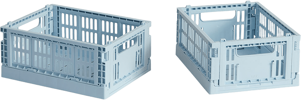 HAY Colour Crate Mini Set of 2 Soft blue, från HAY, i färgen Soft Blue.