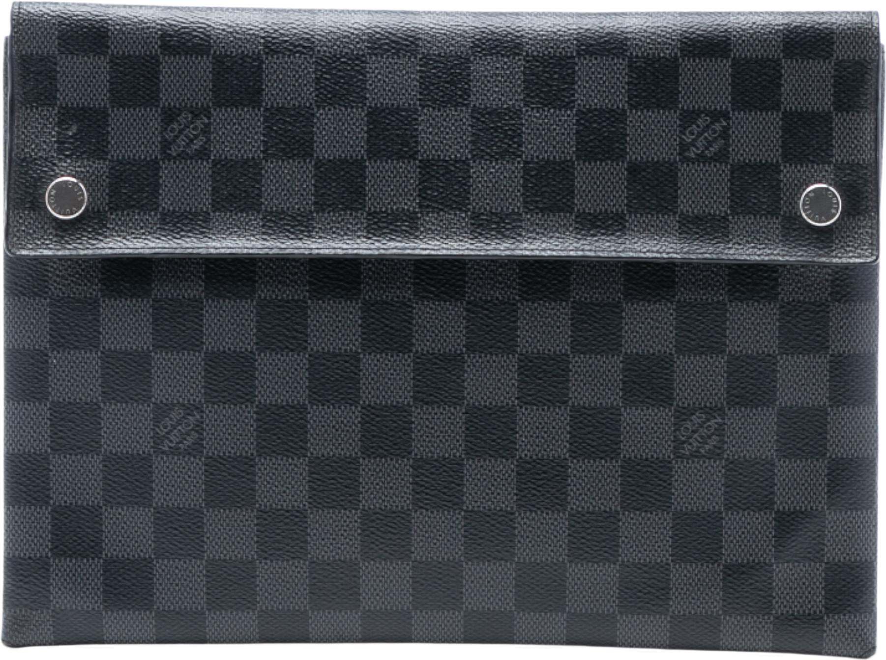 Louis Vuitton Damier Graphite Alpha Pochette Gm, från Luxclusif, i färgen black.