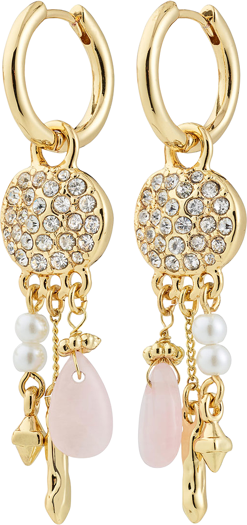 SHIFT hoop earrings gold-plated, från Pilgrim, i färgen Gold Plated.