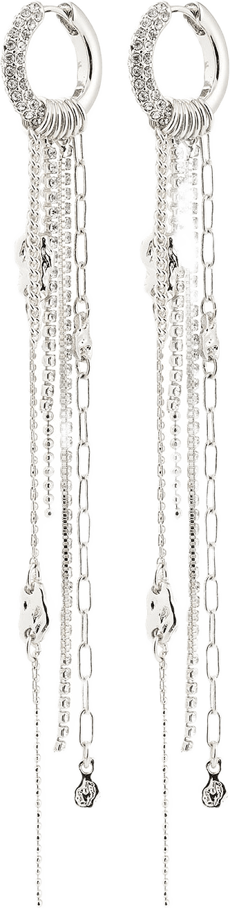 DRUE earrings silver-plated, från Pilgrim, i färgen Silver Plated.