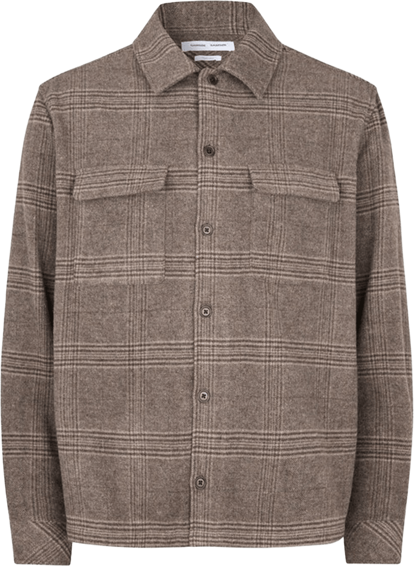 Sacastor H overshirt 14089 M24300096, från SAMSOE SAMSOE, i färgen Black Coffee Ch.