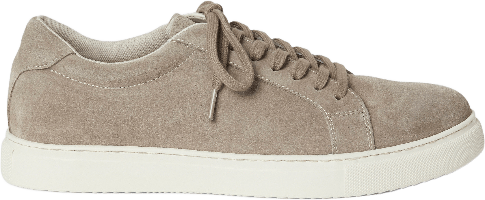 Sneakers i mocka, från NORVIE, i färgen Taupe.