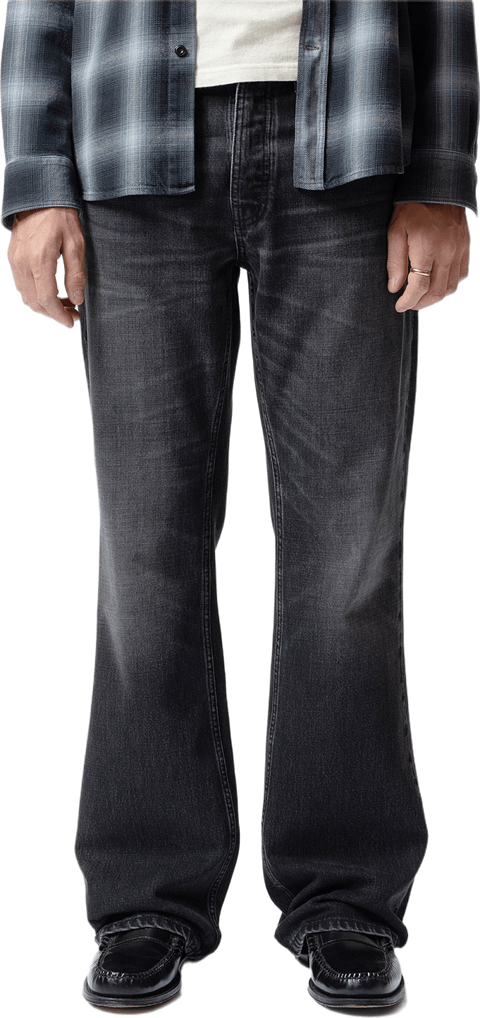 Flare Glenn Black Storm, från Nudie Jeans, i färgen Black Storm.
