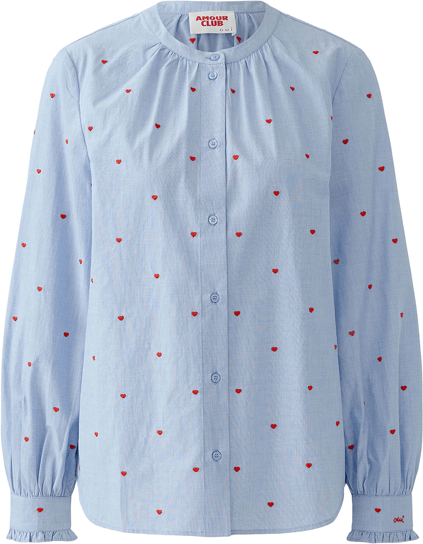 Blus, från Oui, i färgen Dk.blue Red.