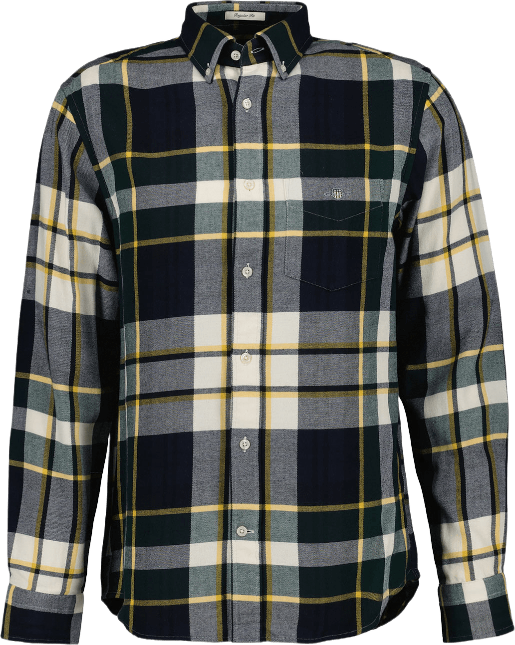 Regular fit Rutig flannelskjorta, från GANT, i färgen Tartan Green.