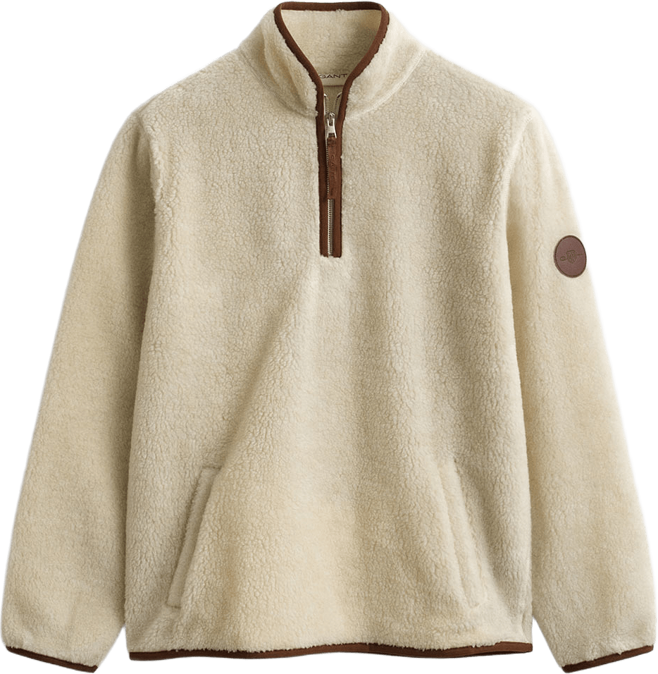 Half-Zip Fleece, från GANT, i färgen Cream.