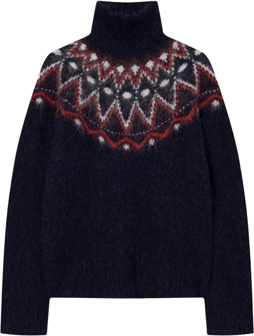 Champoluc Knitted Sweater, från Twist & Tango, i färgen Fair Isle Navy.