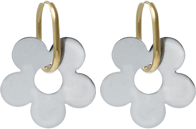 Josefin earrings  silver/gold, från WOS, i färgen Silver/Gold.