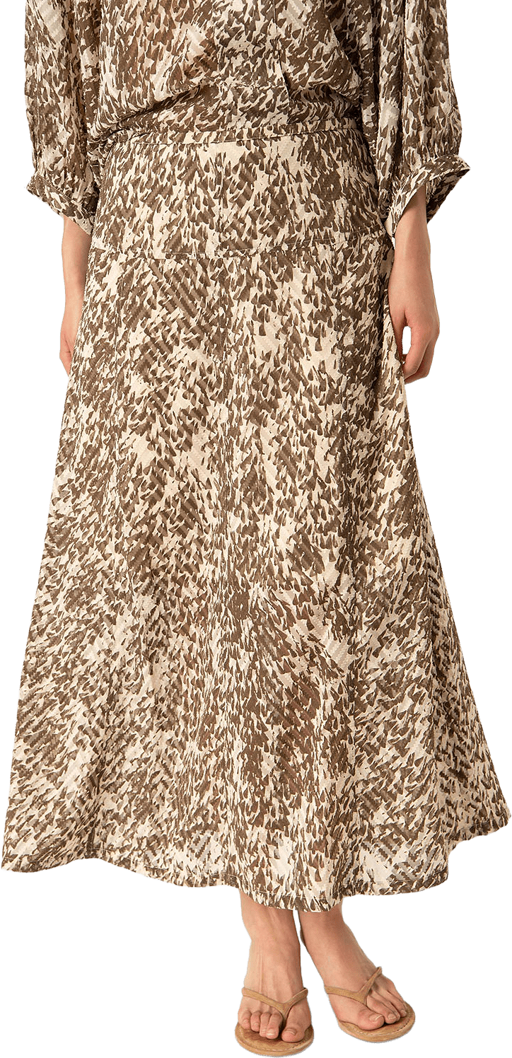 SLOsaka Taya Skirt, från Soaked In Luxury, i färgen Morel Drop Print.