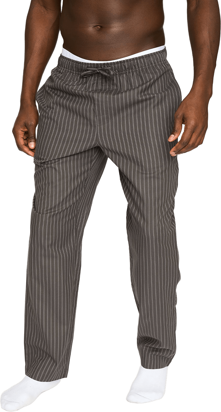 Pyjamasbyxor "Sandman", från Resteröds, i färgen Dark Grey With Stripes.