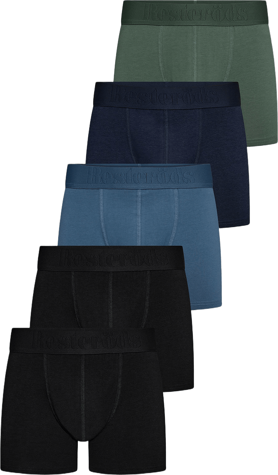 Boxer Bamboo 5-pack Regular leg, från Resteröds, i färgen Multicolor.