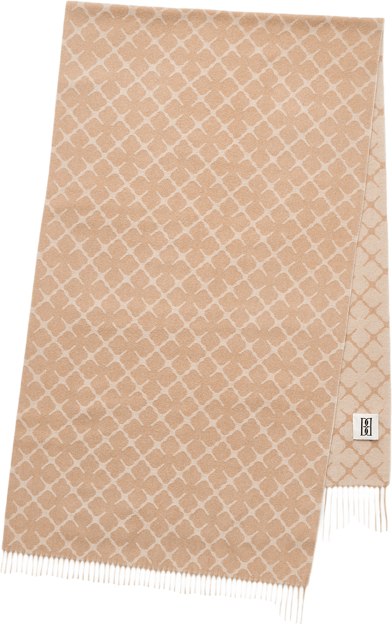 Ortega kashmirblandningshalsduk, från By Malene Birger, i färgen Tannin.