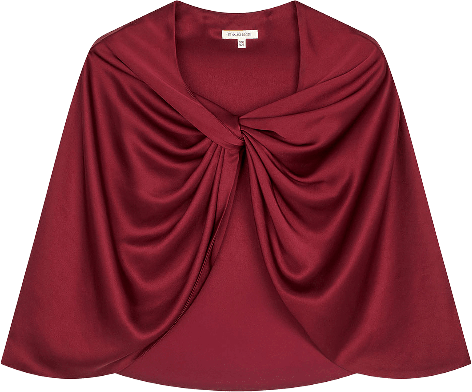 Pinlos cape, från By Malene Birger, i färgen Cabernet.