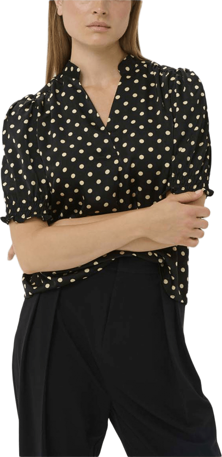 ZeemaIW Blouse Shirt, från Inwear, i färgen Black Spaced Dots.