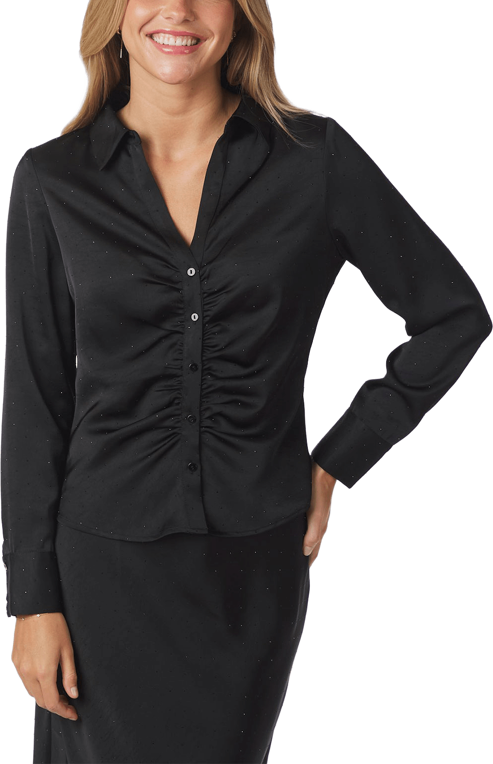 Christy Heavy Sateen Bedaz Shirt, från Neo Noir, i färgen Black.