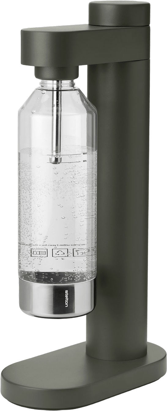 Brus kolsyremaskin dark forest, från Stelton, i färgen Dark Forest.