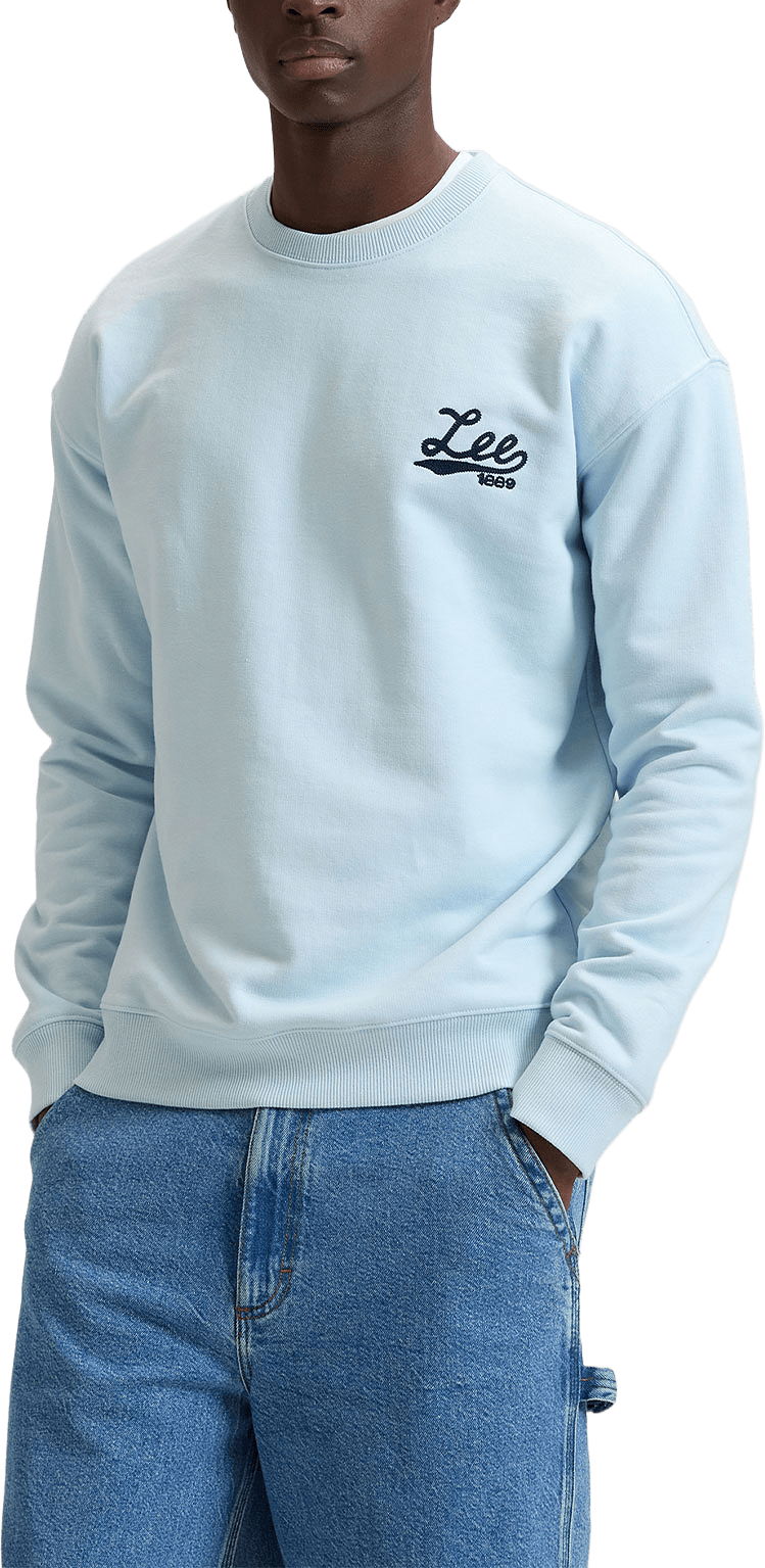 Lee Stitch Crew, från Lee, i färgen Beau Blue.