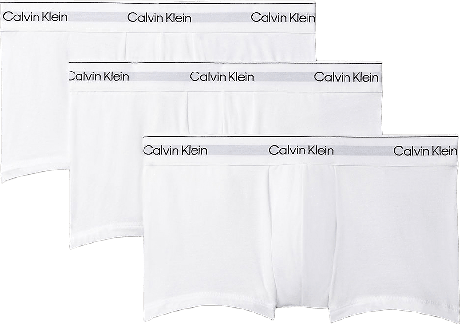 LOW RISE TRUNK 3PK Icon Cotton Stretch, från Calvin Klein, i färgen White/White/White.