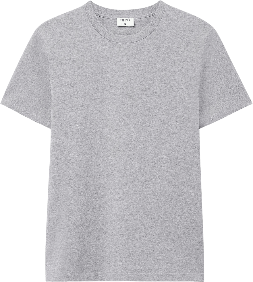 Stretch Cotton Tee, från Filippa K, i färgen Mid Grey Melange.
