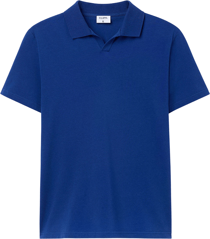 Stretch Cotton Polo T-Shirt, från Filippa K, i färgen Royal Navy.